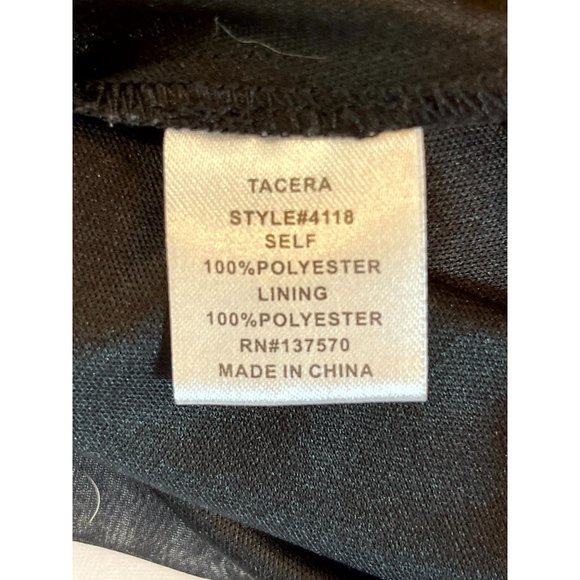 Tacera Women Striped Fit & Flare Dress Sleeveless Back Key Hole Black Ivory SZ L - Picture 7 of 8